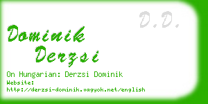 dominik derzsi business card